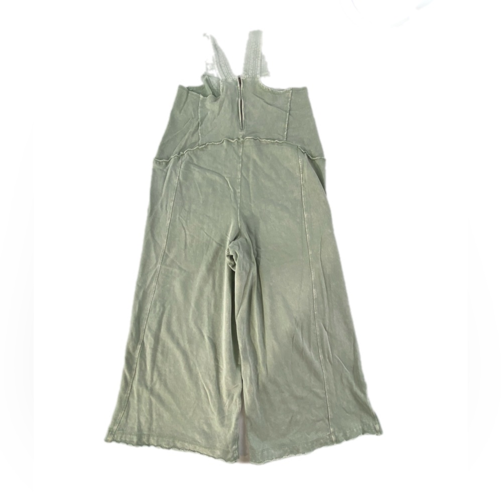 Easel Mineral Washed Terry Knit Jumpsuit in stone wash - Picture 16 of 16